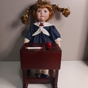 Vintage Heritage signature, porcelain school girl amy, school days